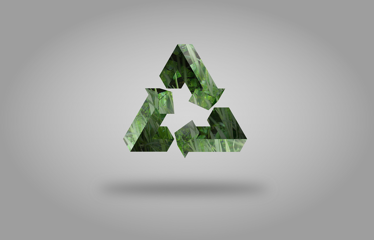 Triângulo verde Eco Reciclagem