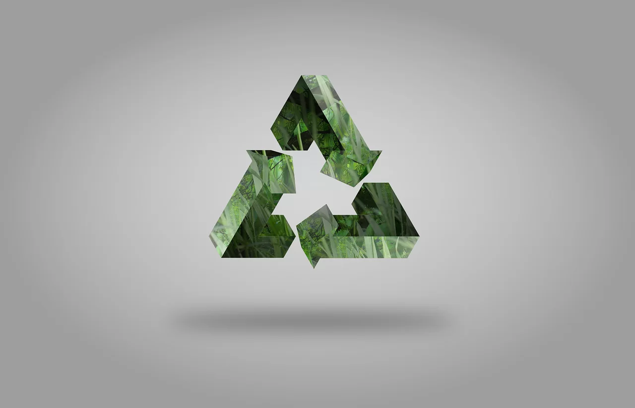 Triângulo verde Eco Reciclagem